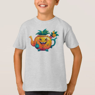 T-shirt La théière joyeuse et prospère de l'ananas