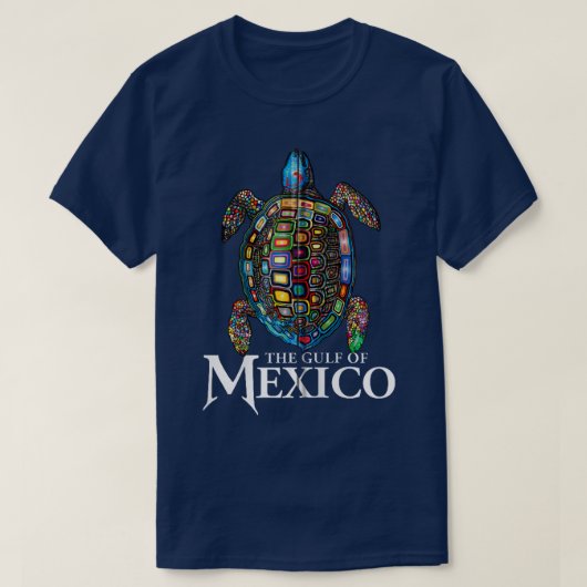 T-shirt La Tortue De Mer Graphique Golfe Du Mexique N'Oubl (Design devant)
