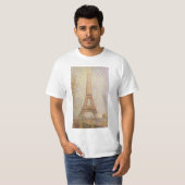 T-shirt La Tour Eiffel par Georges Seurat (Devant entier)