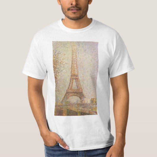 T-shirt La Tour Eiffel par Georges Seurat (Devant)