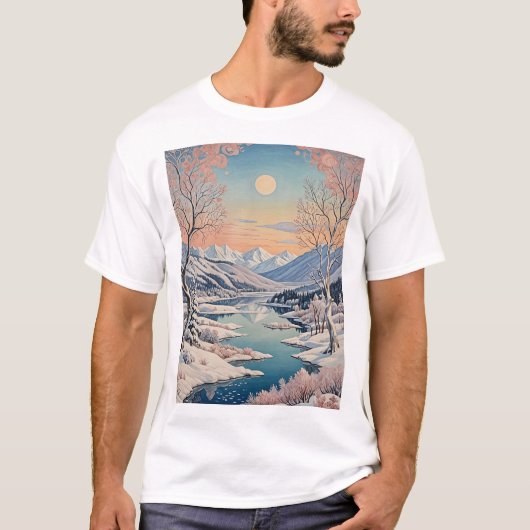 T-shirt La tranquillité d'hiver (Devant)