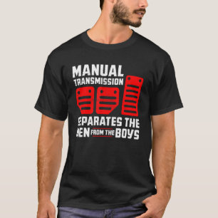 T-shirt La transmission manuelle pour hommes sépare les ho