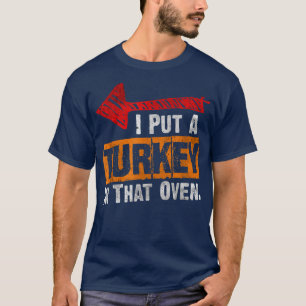 T-shirt La Turquie dans le four Papa Thanksgiving Grossess