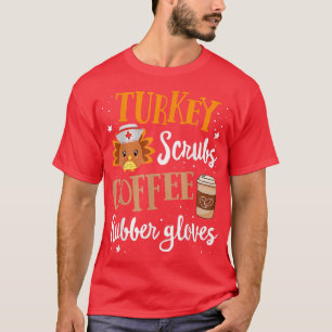 T-shirt La Turquie Écrase Les Gants En Caoutchouc De Café