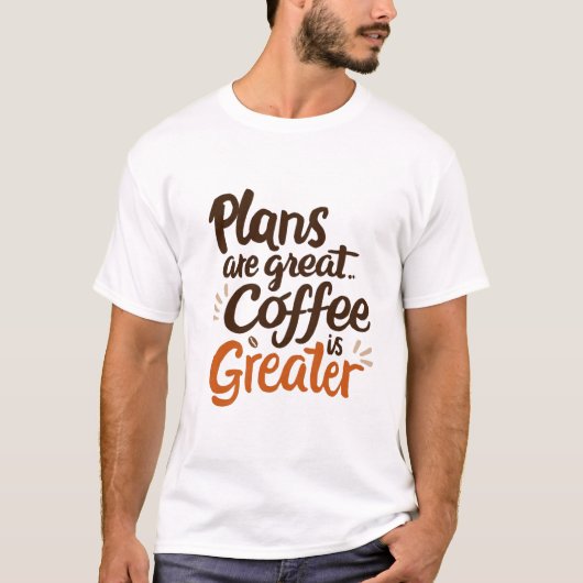 T-shirt La typographie de Coffee Lover (Devant)