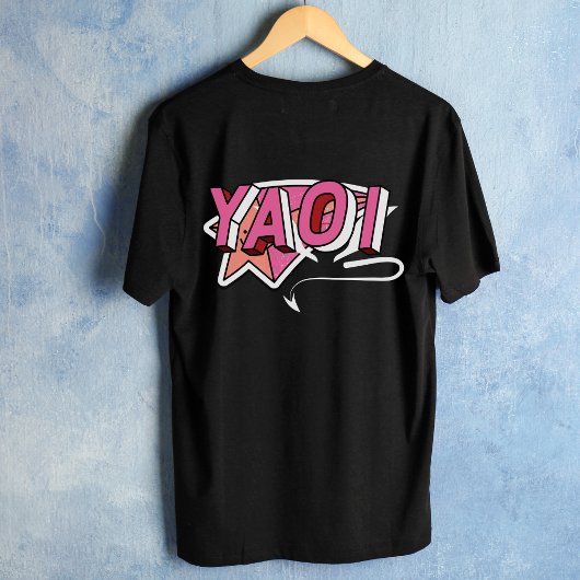 T-shirt La typographie de Yaoi en design rétro pour fujosh