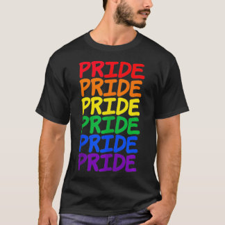 T-shirt La typographie du drapeau arc-en-ciel pour les par