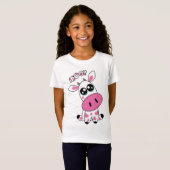 T-Shirt La vache aux fraises - lune ? (Devant entier)