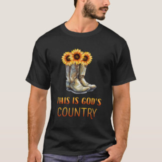 T-shirt La Vache Botte Le Beau Pays De Dieu