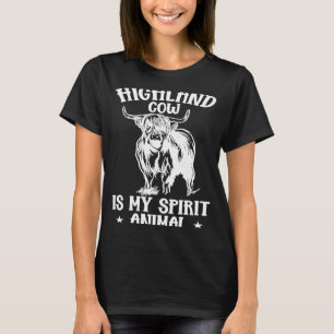 T-shirt La vache écossaise Highland est mon esprit animal