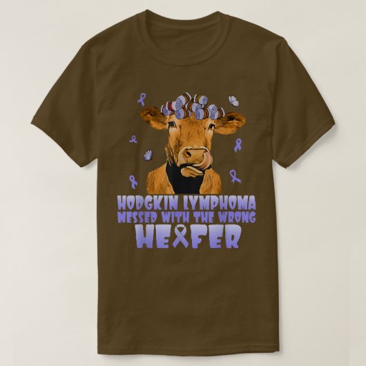 T-shirt La Vache Hodgkin Lymphoma Messed Avec Le Faux Heif (Design devant)