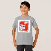 T-shirt La vache indique le MOO (Devant entier)