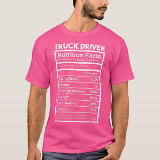 T-shirt La valeur nutritive du conducteur de camion