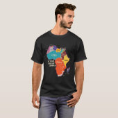 T-shirt La véritable taille de l'Afrique (Devant entier)