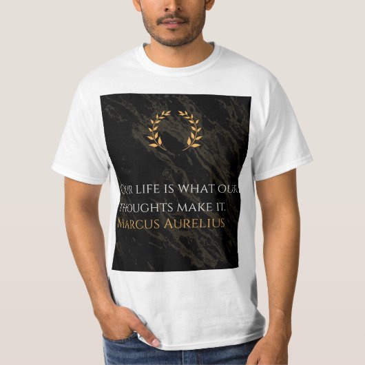 T-shirt La vérité de Marcus Aurelius : façonner la vie (Devant)