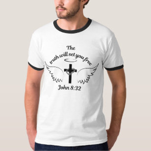 T-shirt La Vérité Vous Libérera Jean 8:32 Dessin Homme