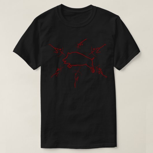 T-shirt La version rouge de Boar Hunt (Design devant)