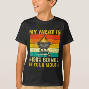 T-shirt La viande est 100 qui entre dans la bouche drôle b