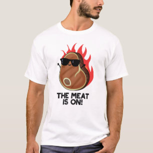 T-shirt La Viande Se Trouve Sur Un Pun De Steak De Nourrit