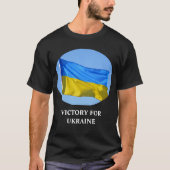 T-shirt La victoire au drapeau de l'Ukraine reste forte (Devant)
