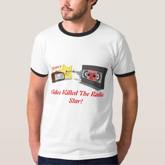 T-shirt La vidéo a tué la radiosource stellaire (Devant)