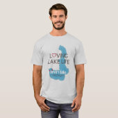 T-shirt La vie affectueuse de lac, le lac devil's, (Devant entier)