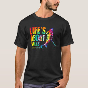 T-shirt La vie au sujet des objectifs de hockey sur glace