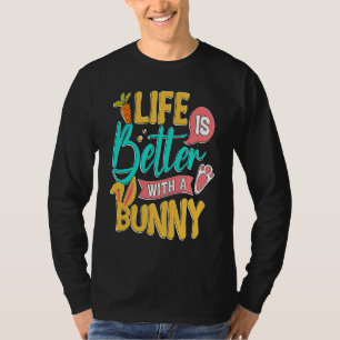 T-shirt La vie avec un lapin mignon Bunnies maman