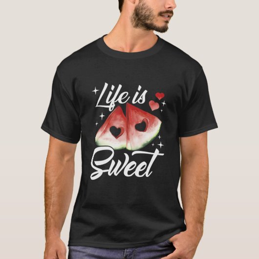 T-shirt La Vie, c'est de la pastèque douce (Devant)