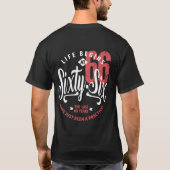 T-shirt La vie commence à 66 ans | 66e anniversaire (Dos)