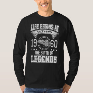 T-shirt La Vie Commence À Soixante-Deux 1960 La Naissance 