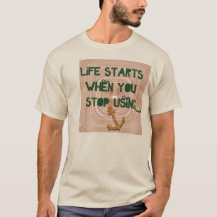 T-shirt La vie commence - reprise sobre