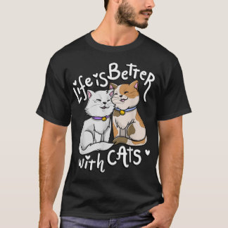 T-shirt La vie d'amoureux des chats de la Saint-Valentin e