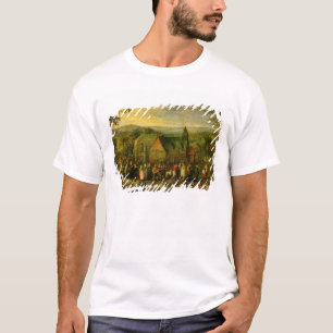 T-shirt La vie dans un pays avec une scène Mariage