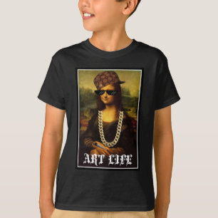 T-shirt La vie d'art de la vie de voyou de Mona Lisa