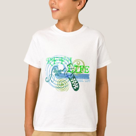 T-shirt La vie de bobine dans le bleu (Devant)