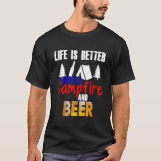 T-shirt La Vie De Camping Amusante Est Meilleure Avec Camp