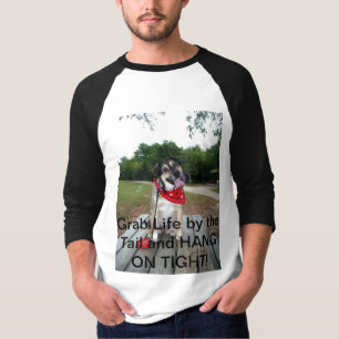 T-shirt La vie de grippage par la queue et le COUP DESSUS