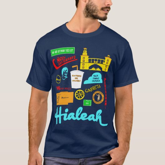 T-shirt La vie de Hialeah (en couleurs) (Devant)