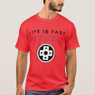 T-shirt La vie de jeu est rapide amis vintage