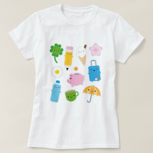 T-shirt La vie de Kawaii (Design devant)