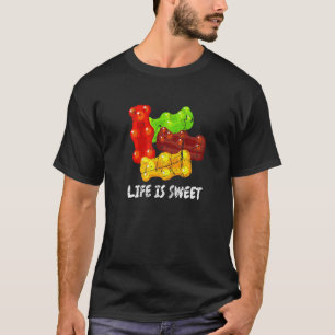 T-shirt La Vie De L'Ours De Gummy Est De Sucré Ventilateur