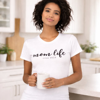 T-shirt La vie de maman en script noir
