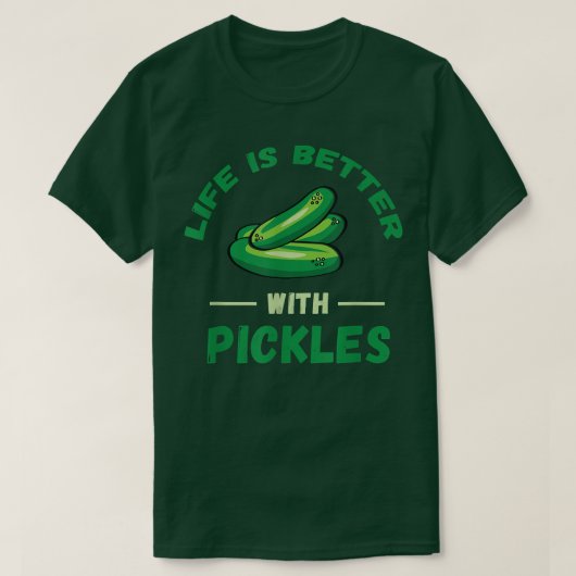 T-shirt La Vie De Pickle Est Mieux Végétarien De Pickle (Design devant)
