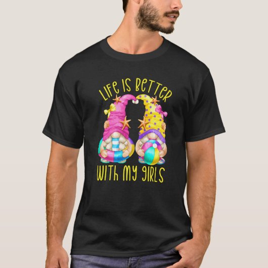 T-shirt La Vie De Printemps Est Meilleure Avec Mes Filles  (Devant)
