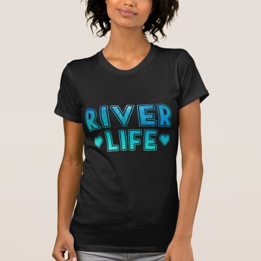 T-shirt La vie de rivière avec la texture sous-marine (Devant)