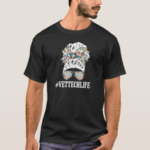 T-shirt La vie de technicienne vétérinaire féminine Chigno