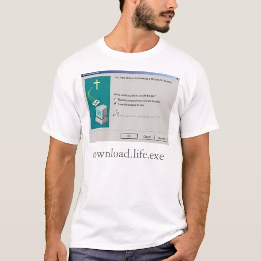T-shirt La vie de téléchargement (Devant)