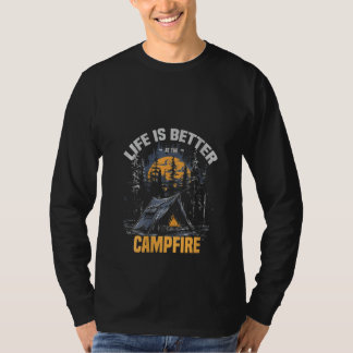 T-shirt La vie des femmes est meilleure au feu de camp drô