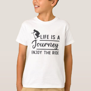 T-shirt La Vie Du Pilote De Scooter Est Un Escooter De Voy